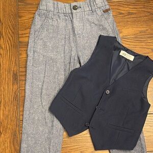 H&M Navy Pants and Navy Vest Set